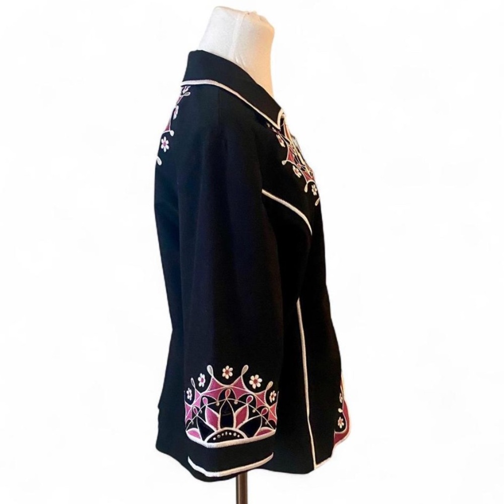 Bob Mackie Wearable Art Embroidered Blazer, Size L - Picture 3 of 9